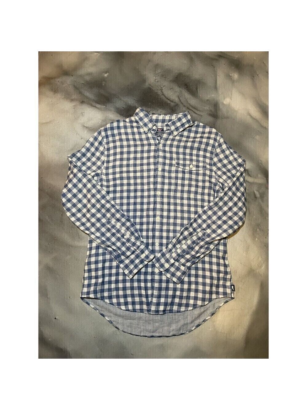 Vineyard Vines by Shep & Ian Crosby Shirt Men’s Sz M Long Sleeve Blue Plaid